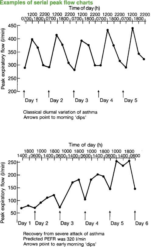 PEAK FLOW CHARTS